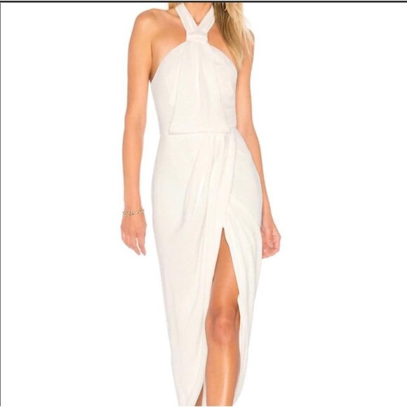 SHONA JOY Knot Draped Ivory Dress Sz. 2 - Picture 1 of 8